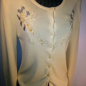 Icon Studio ladies size medium yellow cardigan